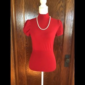Red women’s tops stretch blouse size s